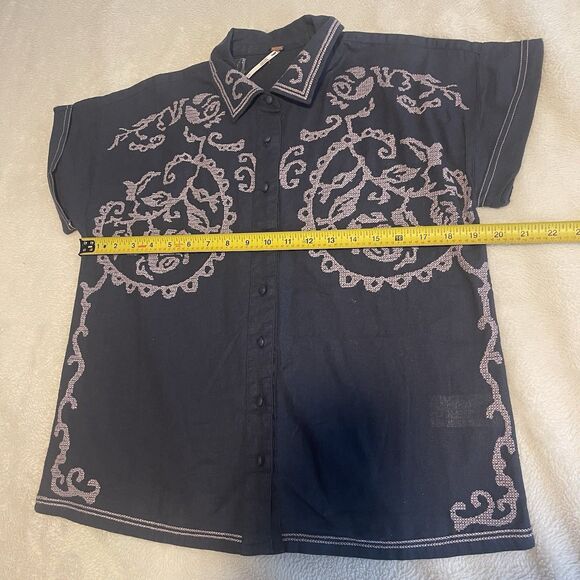 Free People Set Summer Love  Purple Blue Embroidered Cotton Size XS NWOT - Picture 3 of 14